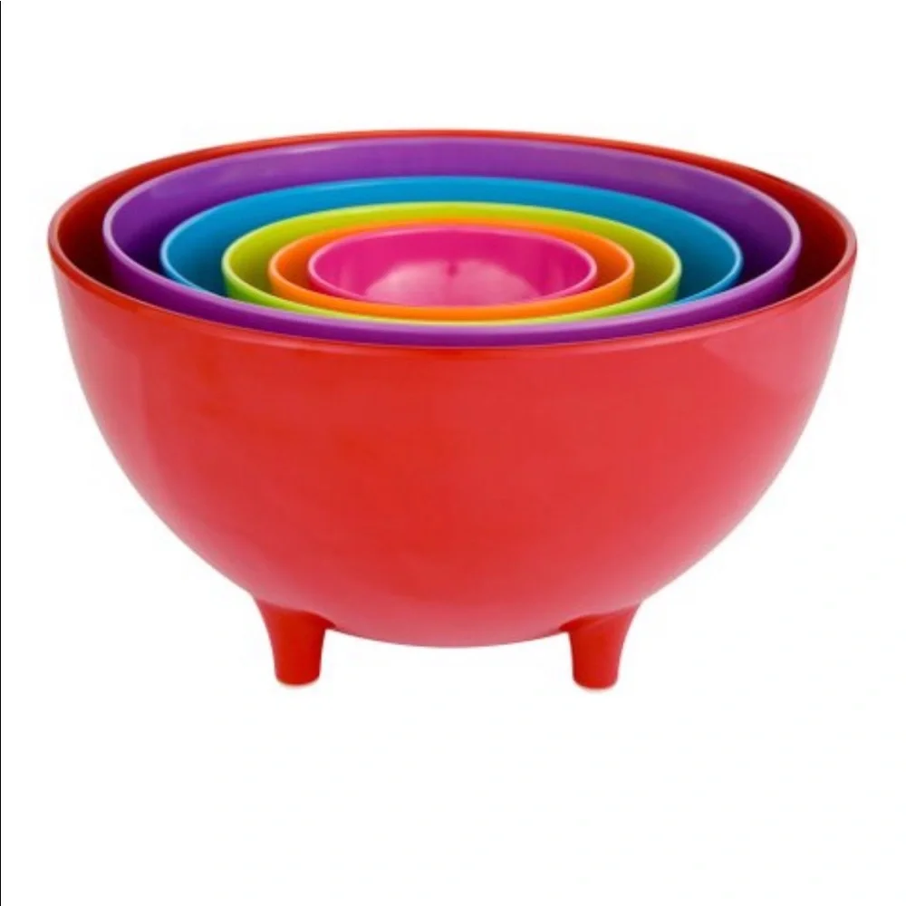 🗽Zak! Designs Mixing Bowl (Red) with Feet (1)